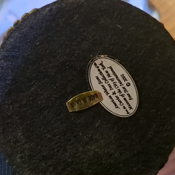 Vintage 2002 Currier & Ives American Winter Scene Painted Glass Lamp & Base 12" - Picture 6 of 7